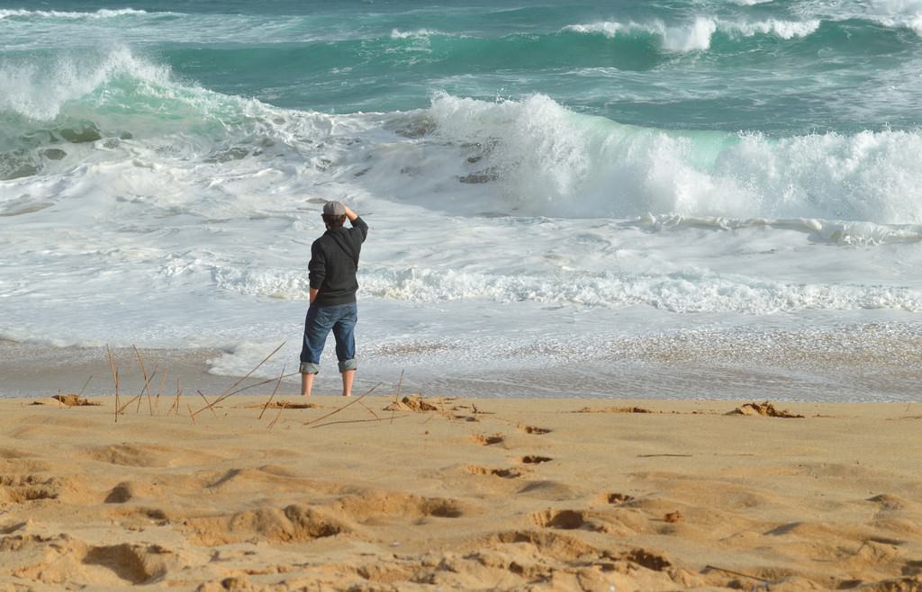 Christian looking at the ocean